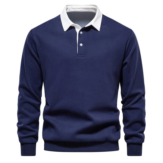 LEO - Herenpolo met lange mouwen en tijdloze stijl
