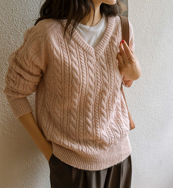 VIVAELEGANCE - Elegante V-Hals Pullover voor Elke Gelegenheid