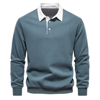 LEO - Herenpolo met lange mouwen en tijdloze stijl