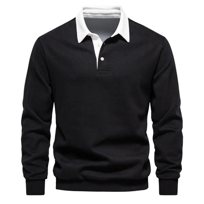 LEO - Herenpolo met lange mouwen en tijdloze stijl