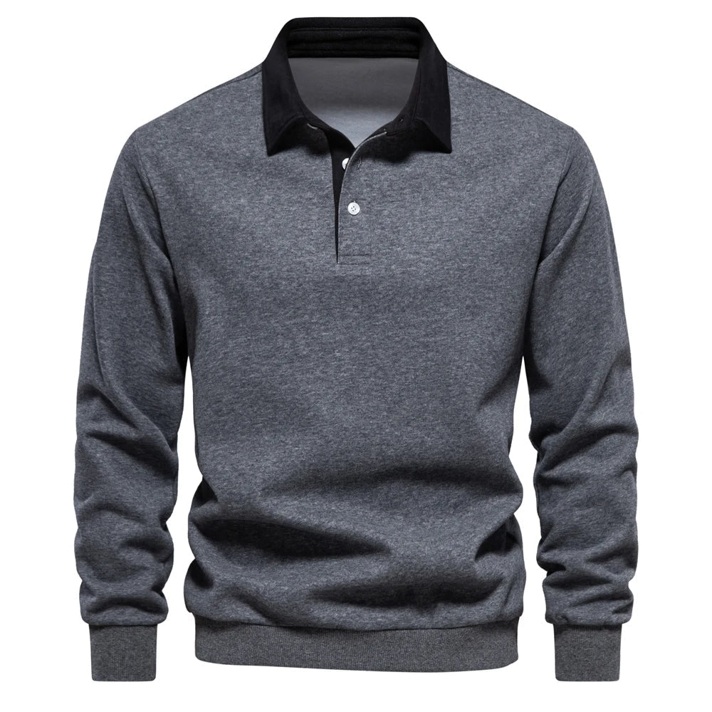 LEO - Herenpolo met lange mouwen en tijdloze stijl