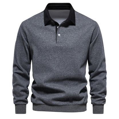 LEO - Herenpolo met lange mouwen en tijdloze stijl