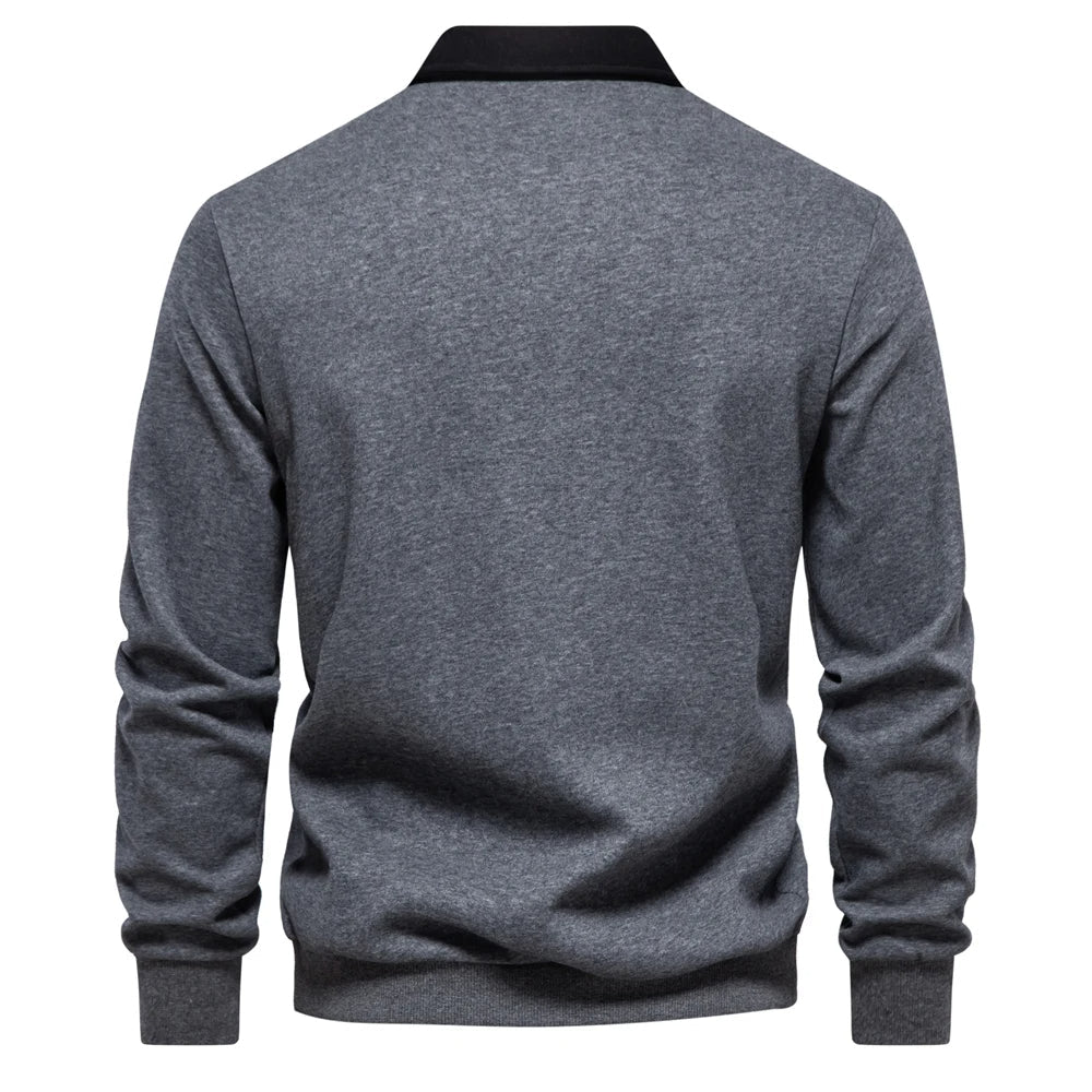 LEO - Herenpolo met lange mouwen en tijdloze stijl