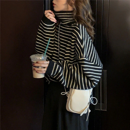 COZYHIGH - Oversized Pullover met Hoge Kraag voor Ultiem Comfort