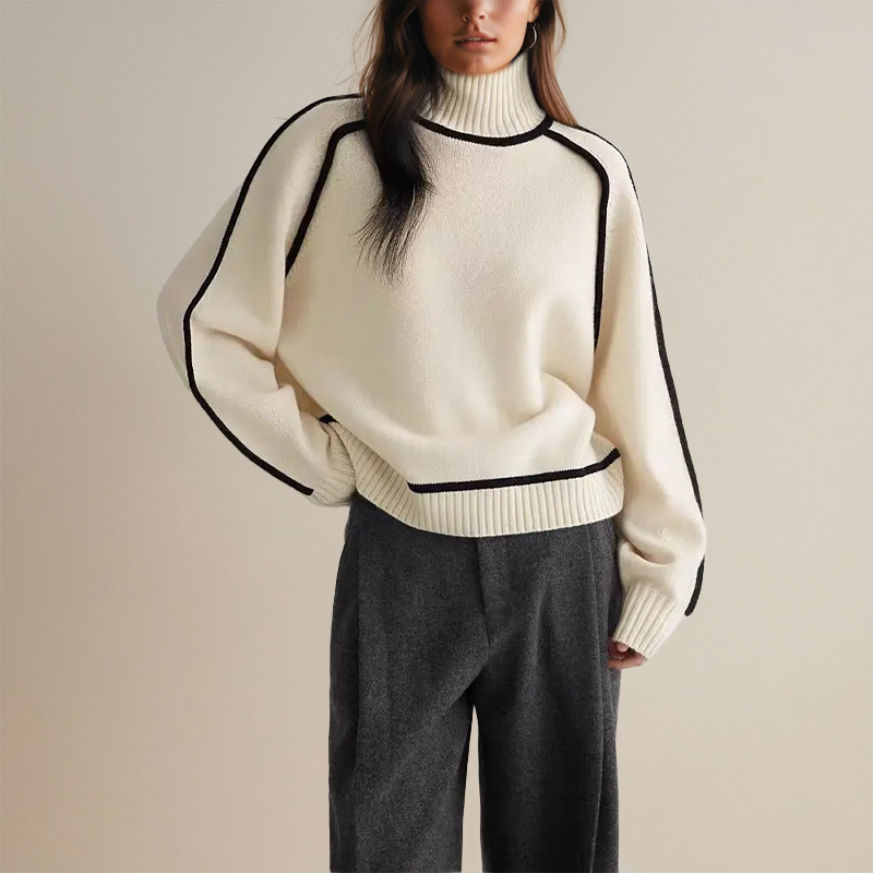 MAREN - Trui met col en relaxed fit voor ultiem comfort