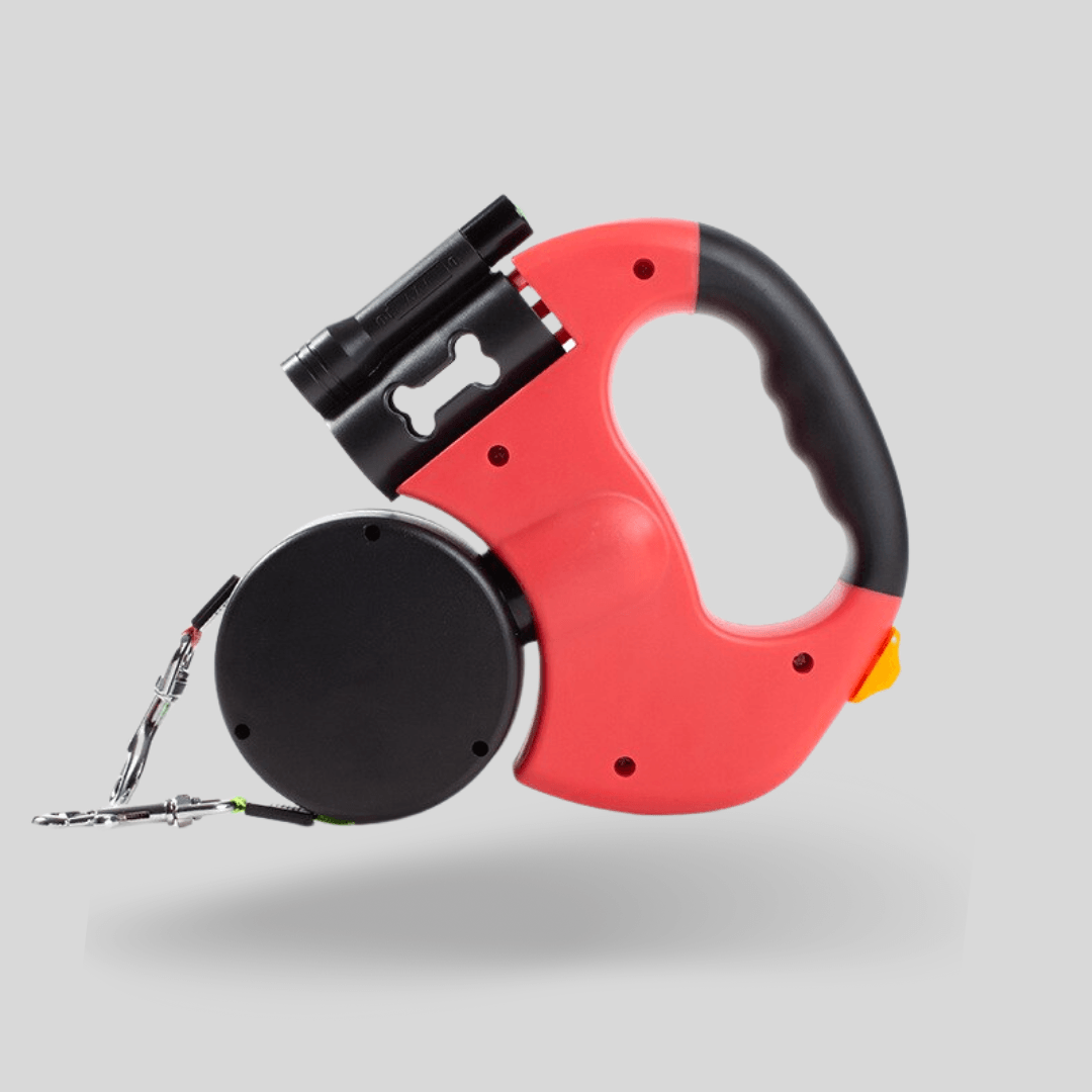 Multifunctionele hondenriem met dubbele lijn en geïntegreerde zaklamp – PawPro DualLight - Glamorix