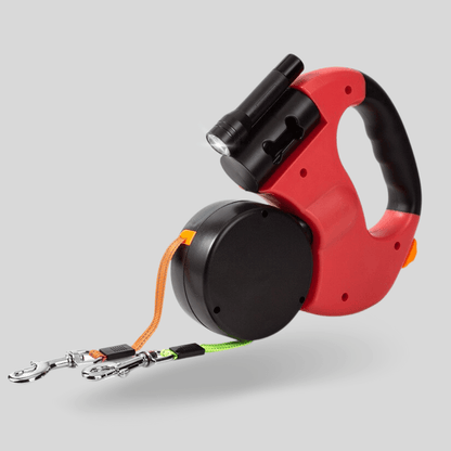 Multifunctionele hondenriem met dubbele lijn en geïntegreerde zaklamp – PawPro DualLight - Glamorix