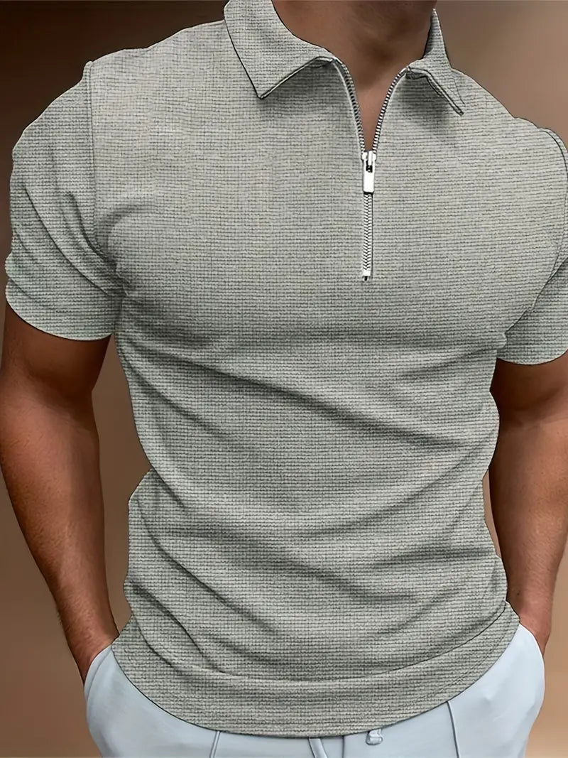 JACE - Stijlvol polo shirt met halve rits voor heren