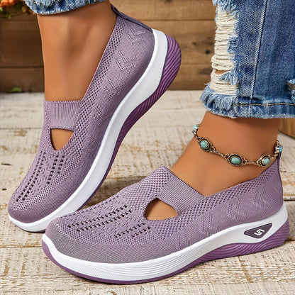 Serilda - Luchtige slip-on sneakers met sleehak voor dames - Glamorix
