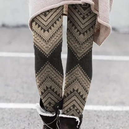 Comfortabele dameslegging met print en stretch – VELINNA FlexFit - Glamorix