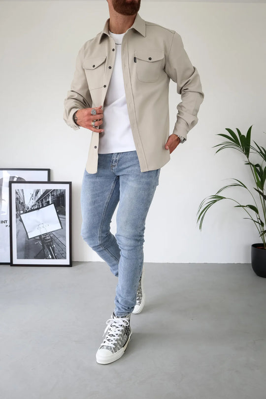 RILEY - Button-up denim overhemdjack voor een stoere look
