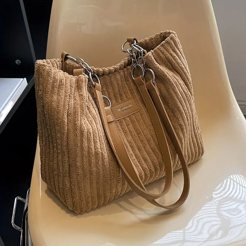 NOVA - Schattige corduroy draagtas met een speelse twist
