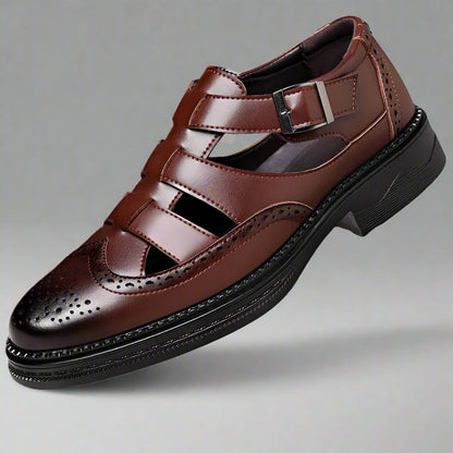 Gesloten Leren Zomersandalen voor Heren – SOLVANO