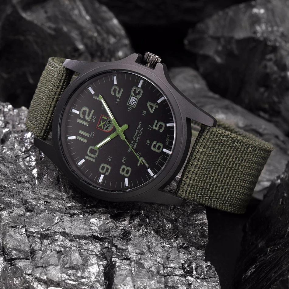 Robuust herenhorloge met lichtgevende wijzerplaat en militair design – DRAKEFORCE - Glamorix
