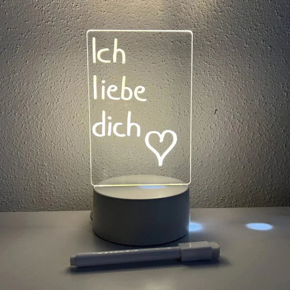 LumiNote Glowpad – Oplaadbaar magisch notitieblok met LED-verlichting en herbruikbare schrijffunctie