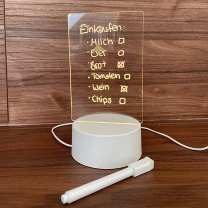 LumiNote Glowpad – Oplaadbaar magisch notitieblok met LED-verlichting en herbruikbare schrijffunctie