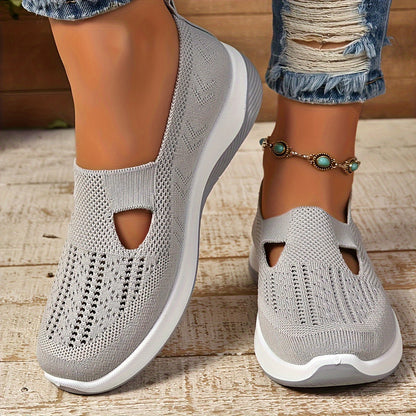 Serilda - Luchtige slip-on sneakers met sleehak voor dames - Glamorix