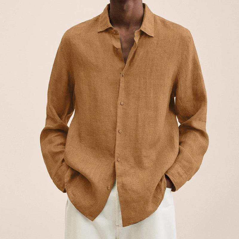 OLIVER - Linnen shirt met klassieke pasvorm voor heren