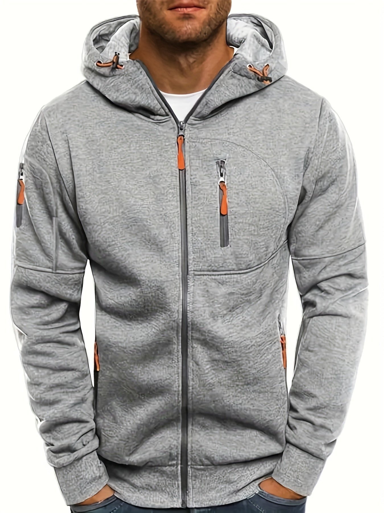 IVAN - Sudadera con cremallera y capucha ajustable para hombre - Glamorix