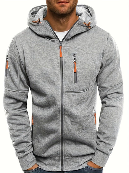 IVAN - Sudadera con cremallera y capucha ajustable para hombre - Glamorix