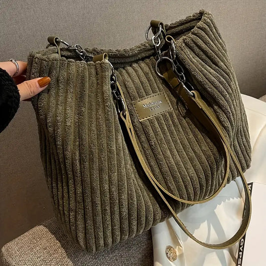 NOVA - Schattige corduroy draagtas met een speelse twist
