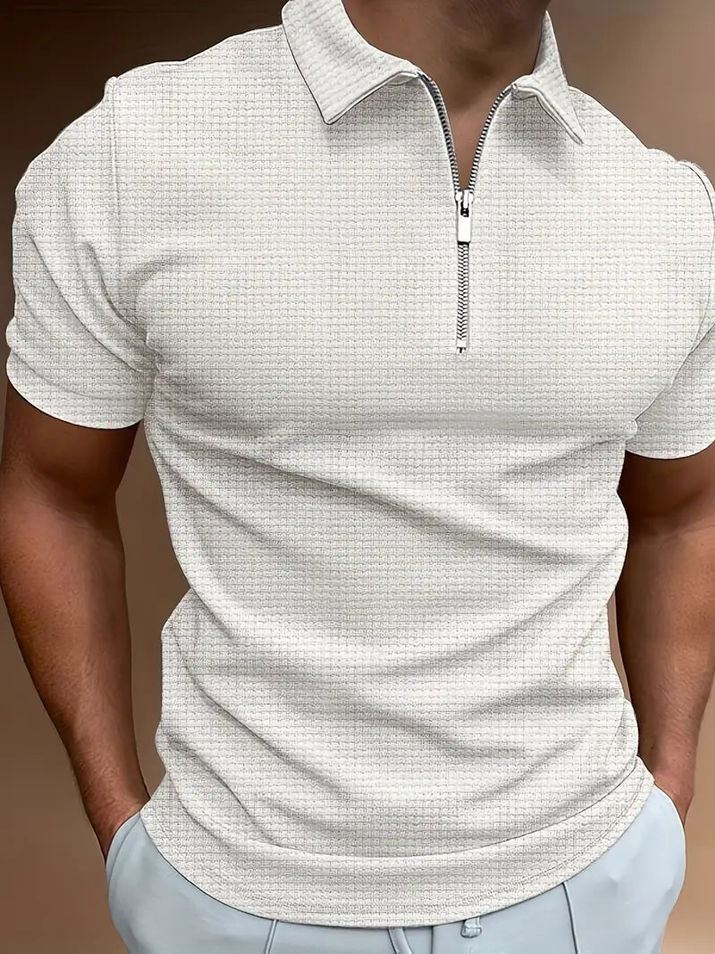 JACE - Stijlvol polo shirt met halve rits voor heren