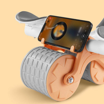 Ab roller met dubbele wielen en armsteunen – CoreMax Pro - Glamorix