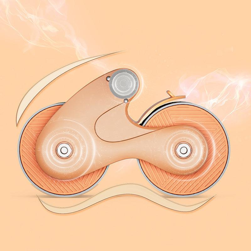 Ab roller met dubbele wielen en armsteunen – CoreMax Pro - Glamorix