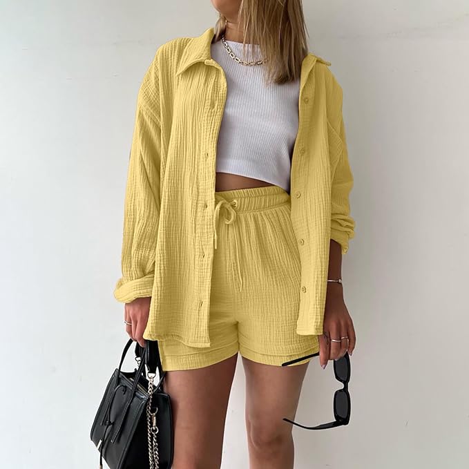 Stijlvolle 2-delige Katoenen Dames Set voor Ultiem Comfort – LUNARA