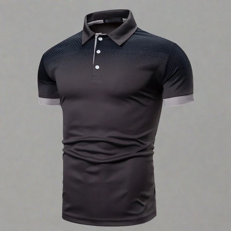 Stijlvol Heren Poloshirt met Gradiënt Design – LUMERO