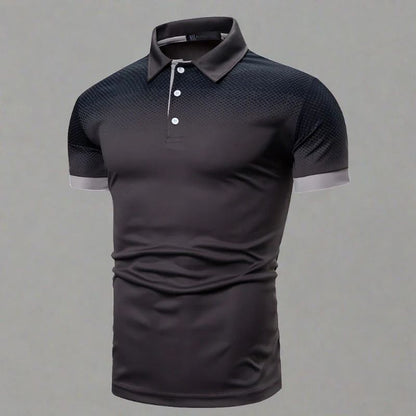 Stijlvol Heren Poloshirt met Gradiënt Design – LUMERO