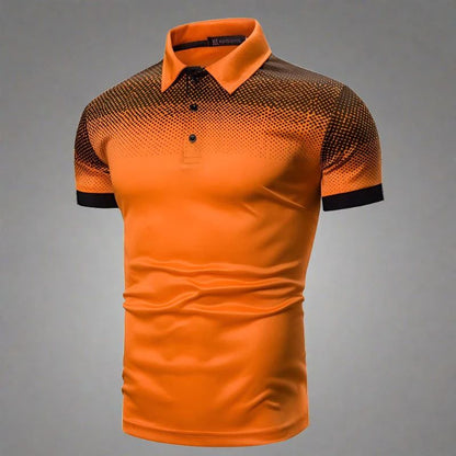 Stijlvol Heren Poloshirt met Gradiënt Design – LUMERO
