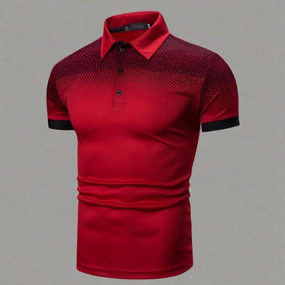 Stijlvol Heren Poloshirt met Gradiënt Design – LUMERO