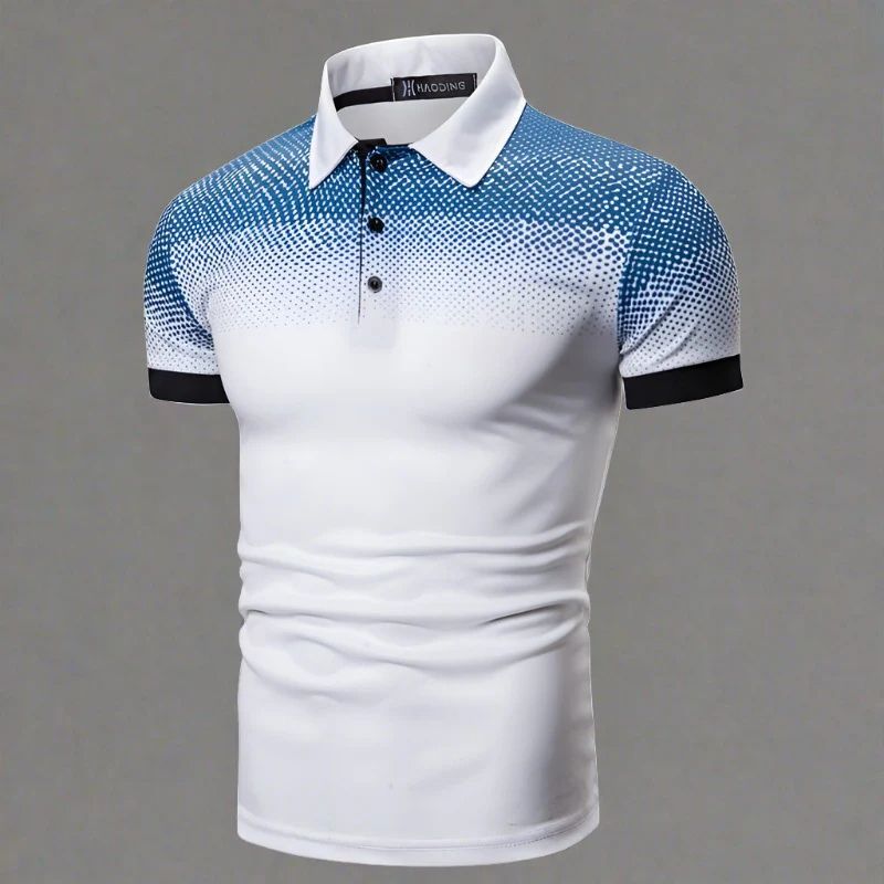 Stijlvol Heren Poloshirt met Gradiënt Design – LUMERO