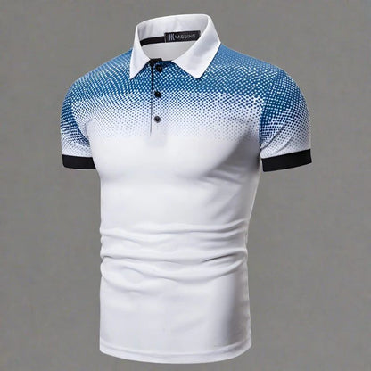 Stijlvol Heren Poloshirt met Gradiënt Design – LUMERO