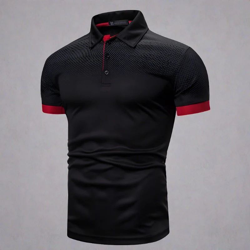 Stijlvol Heren Poloshirt met Gradiënt Design – LUMERO