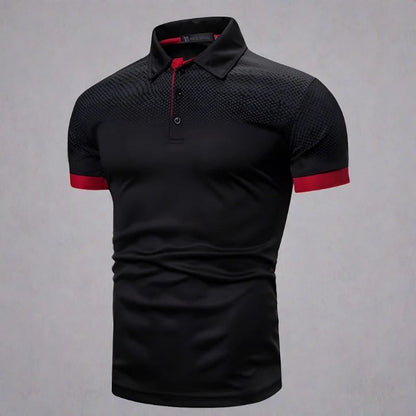 Stijlvol Heren Poloshirt met Gradiënt Design – LUMERO