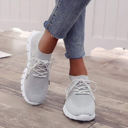 Stijlvolle orthopedische sneakers voor dames met lichtgewicht ondersteuning – FlexivaWalk - Glamorix