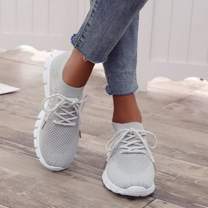 Stijlvolle orthopedische sneakers voor dames met lichtgewicht ondersteuning – FlexivaWalk - Glamorix