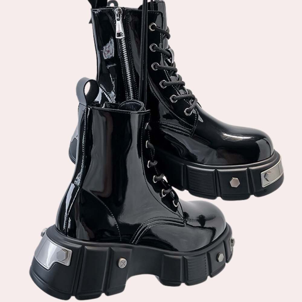 Klassieke herenlaarzen met glanzende afwerking en tijdloze uitstraling – VALTENO - Glamorix