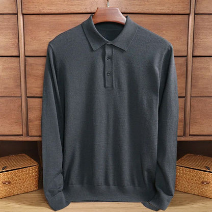 Luxe Lange Mouwen Poloshirt voor Heren – MERVANO