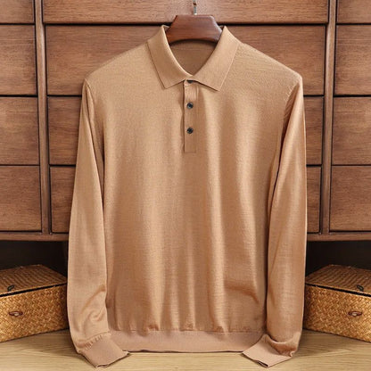 Luxe Lange Mouwen Poloshirt voor Heren – MERVANO