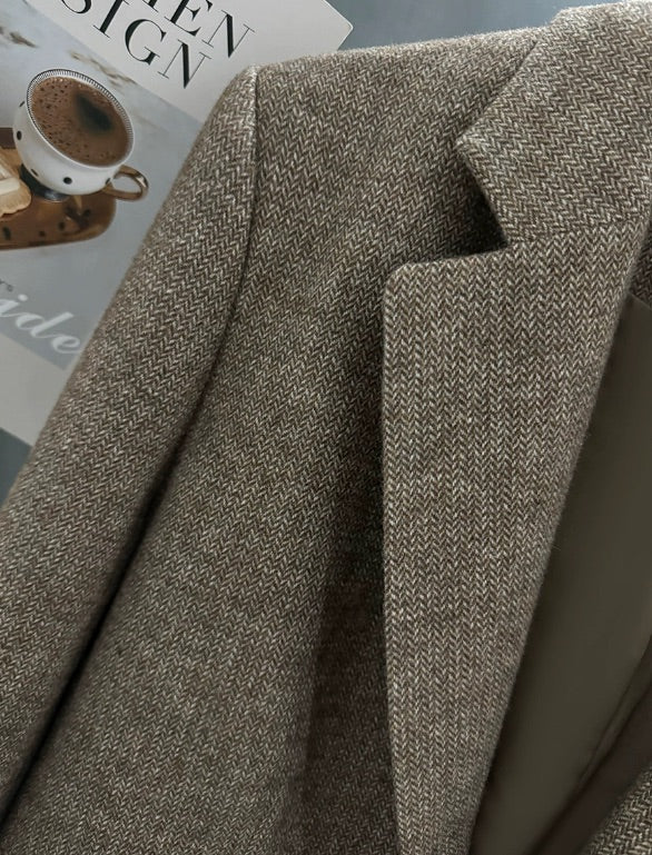 Blazer met rechte snit voor heren geschikt – WOLMIX - Glamorix
