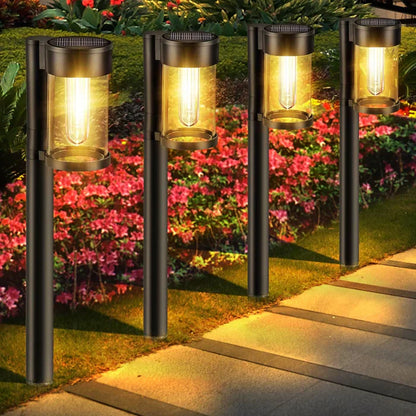 Stijlvolle Zonne-energie Padverlichting voor een Verlichte Tuin – LumiPath