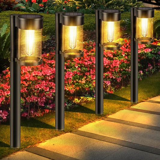 Stijlvolle Zonne-energie Padverlichting voor een Verlichte Tuin – LumiPath