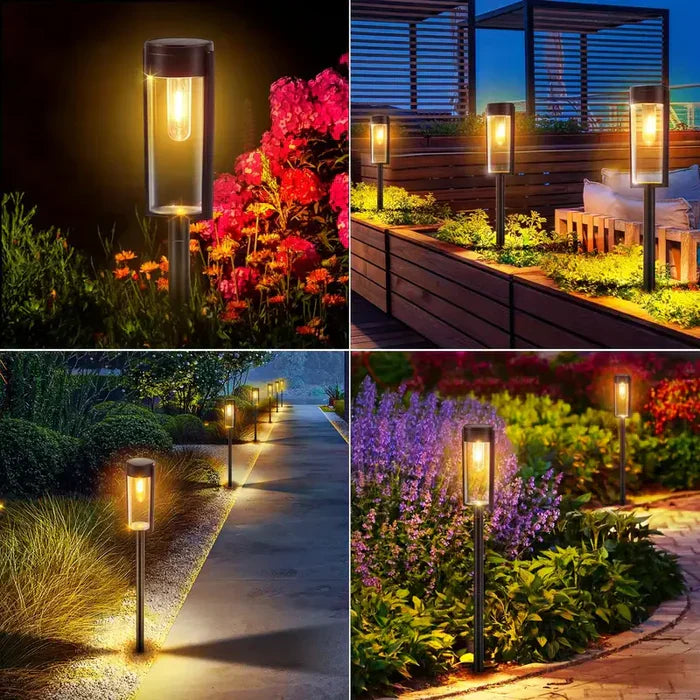 Stijlvolle Zonne-energie Padverlichting voor een Verlichte Tuin – LumiPath