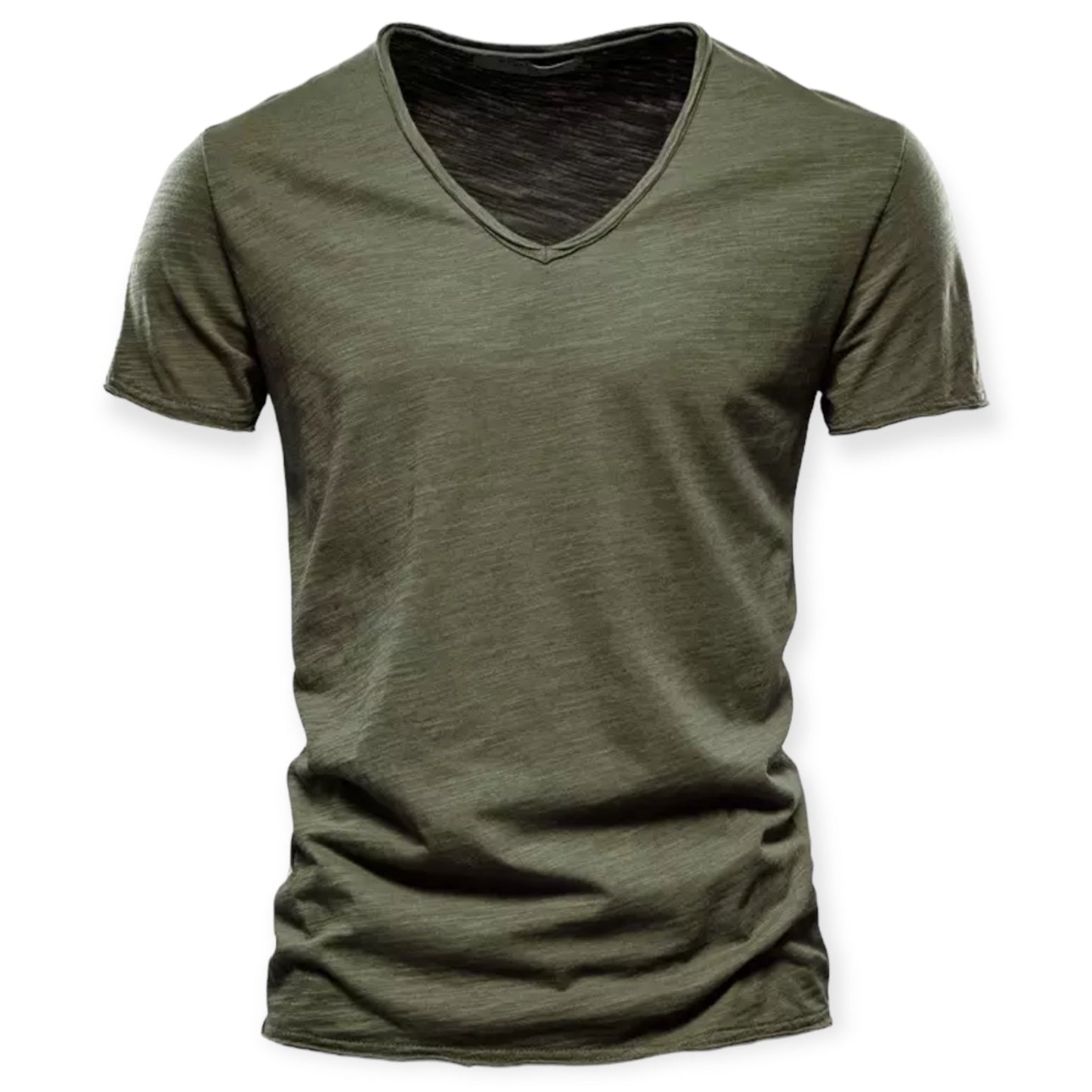 LEON - Casual herenoverhemd met V-hals voor een moeiteloze look