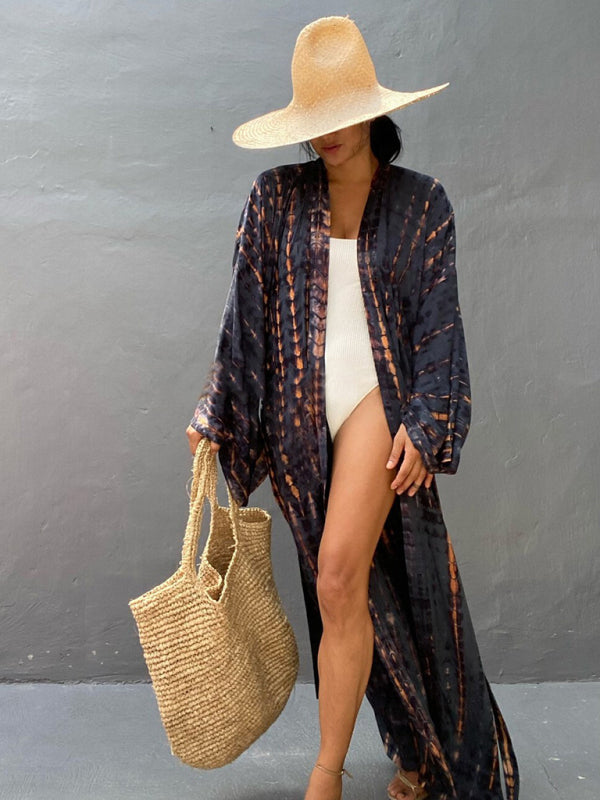 Lichtgewicht Strandkimono met Tie-Dye Print voor Zomerse Stijl – Aino - Glamorix