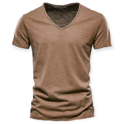 LEON - Casual herenoverhemd met V-hals voor een moeiteloze look