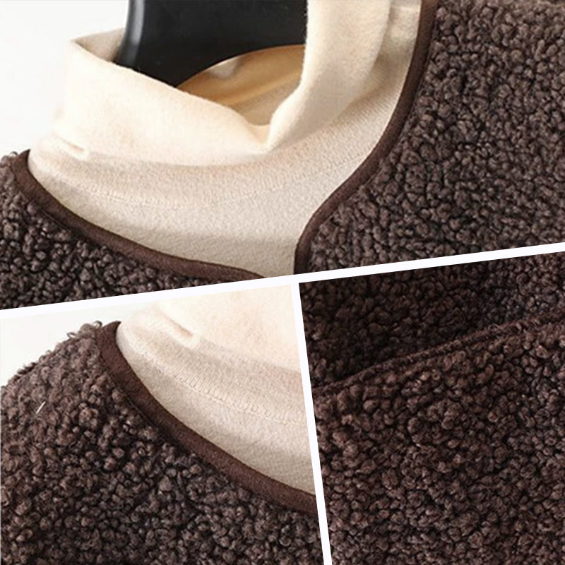 MONTANA - Elegant gebreid herfstvest met opvallende grote knopen